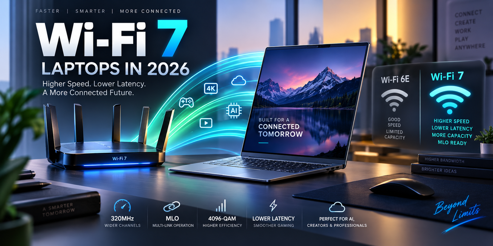 Wi-Fi 7 Laptops in 2026: Wi-Fi 7 vs Wi-Fi 6E, MLO, 320MHz and Advanced Buying Guide